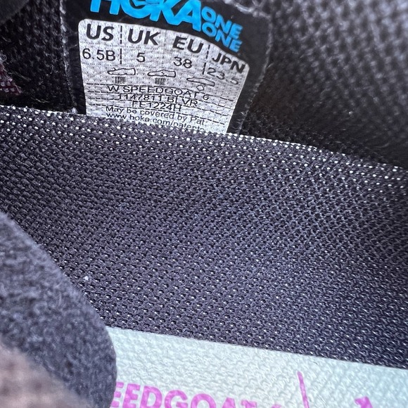 Hoka Speedgoat 6 Womens 6.5 B Trail Running Hiking Shoes Vibram 1147811 BLVR - Picture 6 of 10